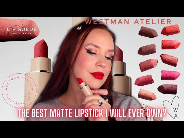 Swatching Westman Atelier Lip Suede Lipsticks