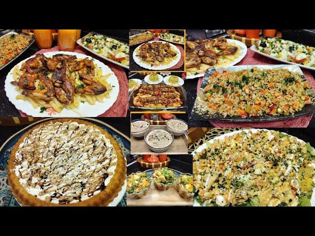 وجبات للغداء اقتصاديين ساهلين و سراع من جدول اكل اسبوعي . سلطة و جنيوحات الدجاج . ...