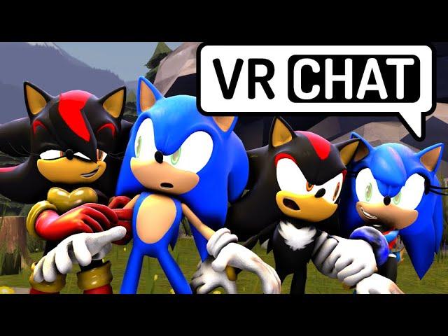 Sonic and Shadow meets Shadina and Sonica in vr chat.