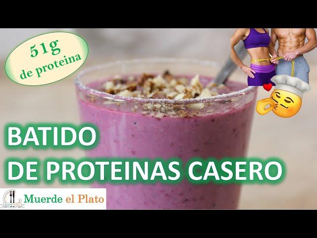 Batido de proteína SIN LECHE   DESAYUNO PARA MASA MUSCULAR