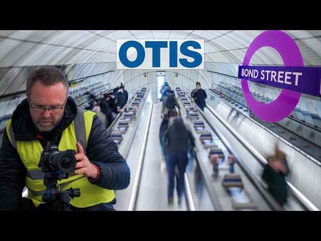 Timelapsing OTIS escalators at the new Bond Street Elizabeth Line station