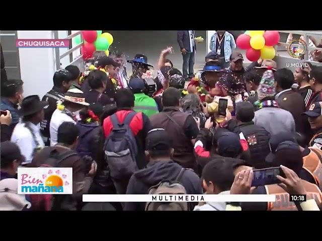 El presidente Luis Arce entrega la Unidad Educativa "Punilla" en Chuquisaca