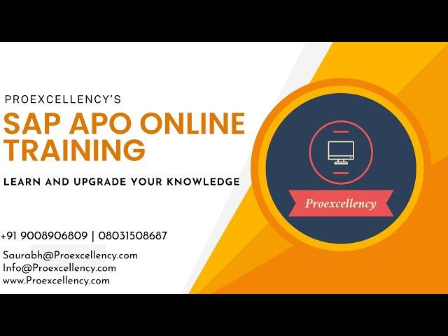 SAP APO Online Training | SAP Advanced Planning and Optimization (APO) Training with top trainer