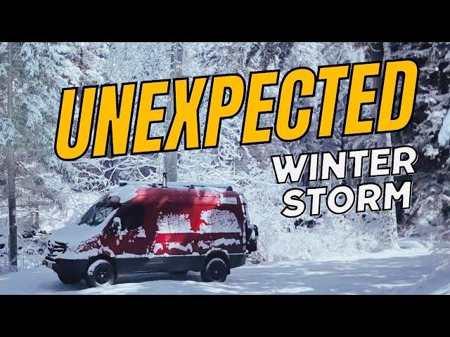 Van Life Winter Storm - Living in a Sprinter Van (E3 S6)