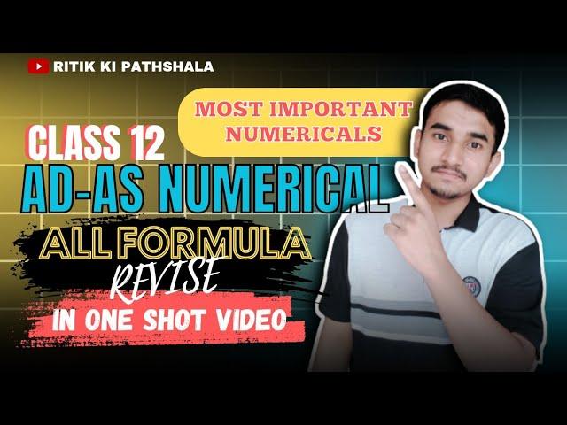 AD-AS Numerical Revise in 1 shot video | Must do 100% coverage | class 12th macro economics #eco