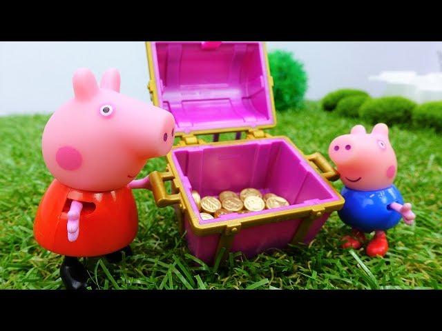 Игрушки из мультфильмов про Свинку Пеппу - Свинки ищут клад
