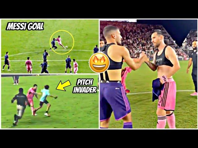 All Crowd Angles of MESSI Goal & Humble Reaction to Pitch Invader vs Charlotte FC