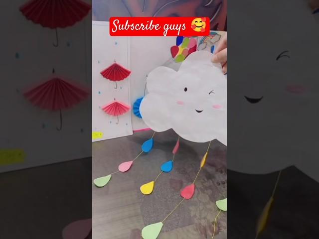 cute cloud Art | Aesthetic Hanging Cloud idea | Cute craft idea