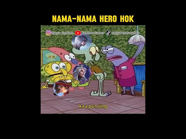 NAMA HERO HoK PADA MIRIP #honorofkings #memehonorofkings #hokcreator #jing #ming #ying #ling