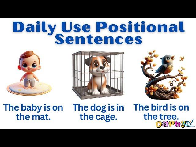 Positional Sentences for Kids | Daily Use English Sentences