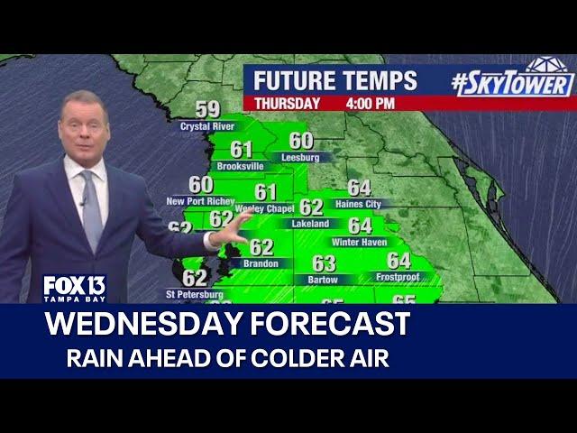 Tampa weather | Rain ahead of colder temperatures