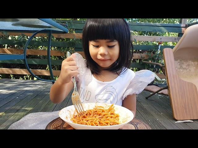 SPAGHETTI MUKBANG WITH ADELINE FEAT. ANCINE | ARCETA KIDS | TINCIO TV