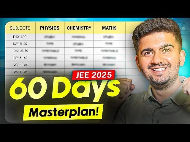 JEE 2025 - Most practical 60 days strategy! #jee