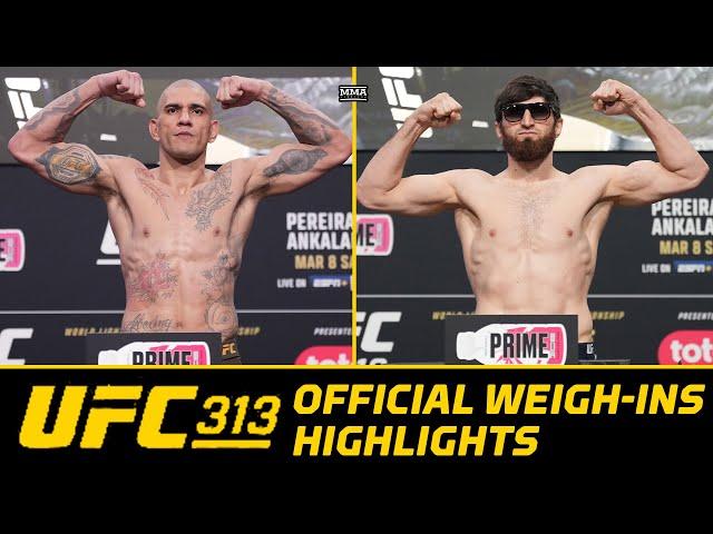 Alex Pereira, Magomed Ankalaev Makes Championship Weight For UFC 313 | MMA FIghting