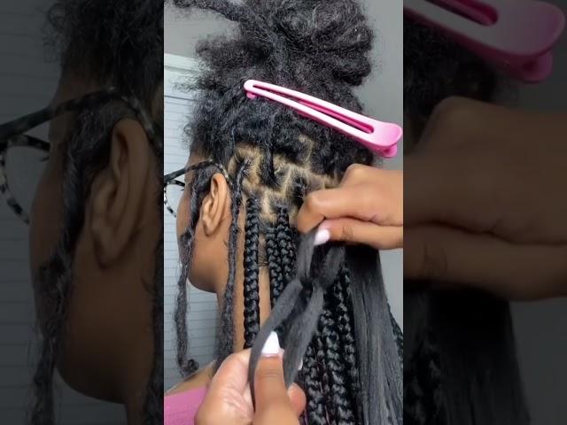 Braids Over Locs ??? #braids #locs #transformation #naturalhair
