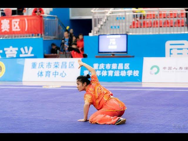 Women's shequan 蛇拳 第8名 广西队 黄思甜 8.76分 2019年全国武术套路冠军赛(传统项目) kungfu wushu