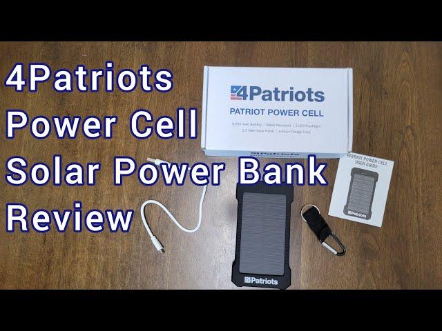 4Patriots Patriot Power Cell Review | Solar Power Bank | Prepper | Prepping | Preps | SHTF