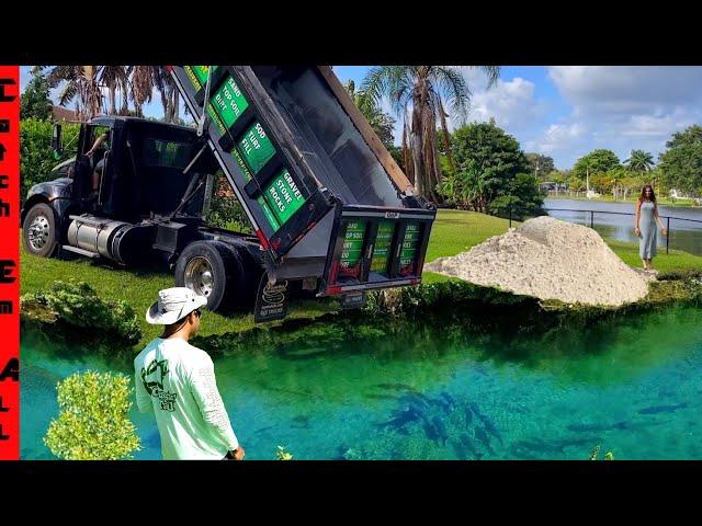 BUILDING a MASSIVE BACKYARD POND with FISH at NEW HOME!