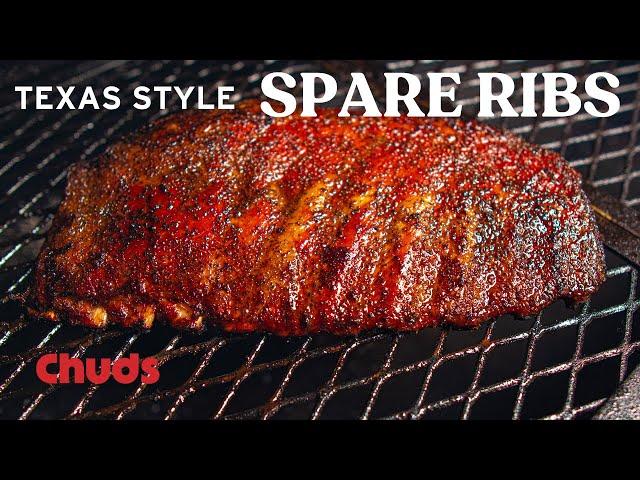 How to Smoke Texas Style Spare Ribs | Chuds BBQ