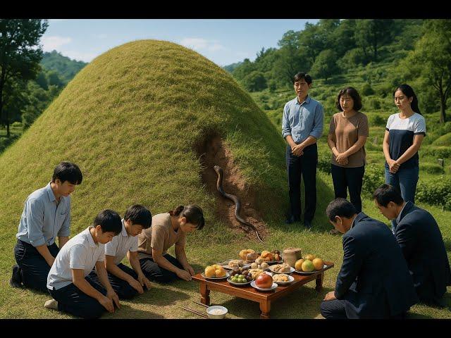 어머니 산소에서 제사를 지내던 날... 무덤에서 기어나온 뱀 한 마리가 알려준 믿을 수 없는 진실에 모두가 경악했습니다!