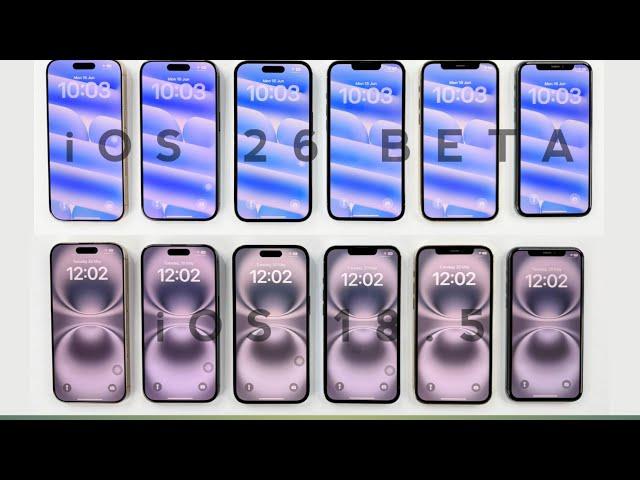 iOS 26 BETA 1 vs iOS 18.5 - iPhone 16 Pro/15Pro/14Pro/13Pro/12Pro/11Pro Battery Life DRAIN Test