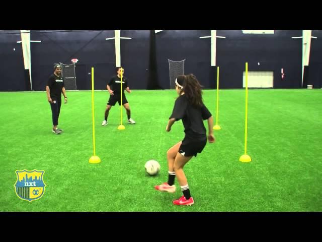 NXTsoccer Training First Touch 4 post drill