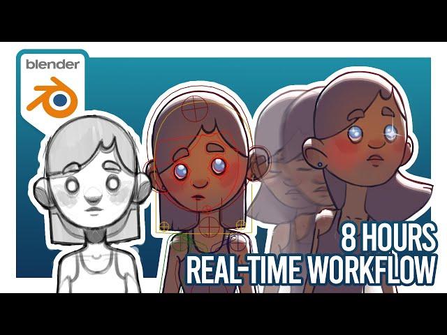 REALTIME Grease Pencil Character Rig | 8 Hours of Blender Workflow!