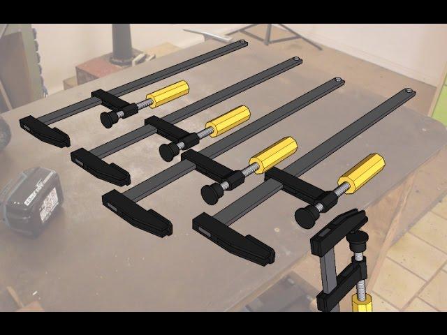 How to Make Long F-Clamps | Homemade Steel Clamps | The new Grinder in Action | Patreon Announcement