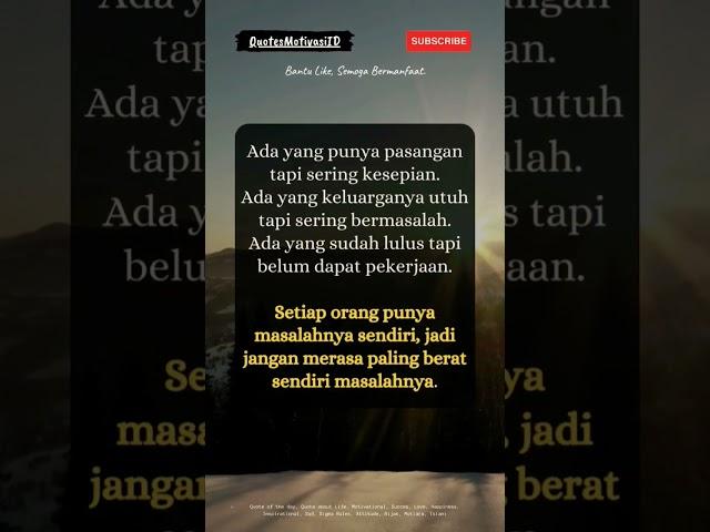 Jangan merasa paling berat | Quotes Motivasi #shorts #katakatabijak #motivasi #quotes #shortvideo