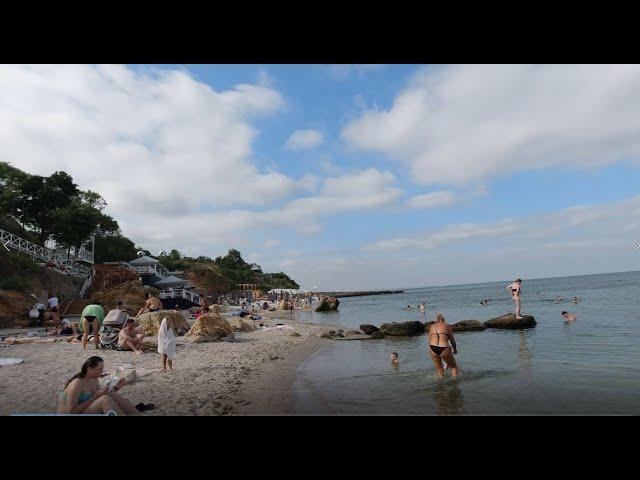 Ukraine Odesa Beach Walk. Black sea coastline walking. 5