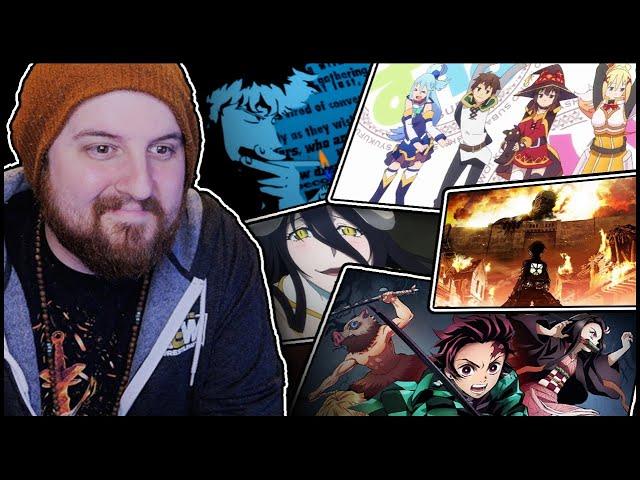 My Reaction to THE TOP 100 ANIME OPENINGS EVER MADE.