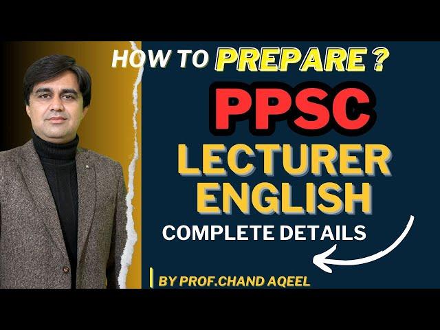 PPSC Lecturer English Preparation | English Lecturer Syllabus, Paper Pattern & Important Books