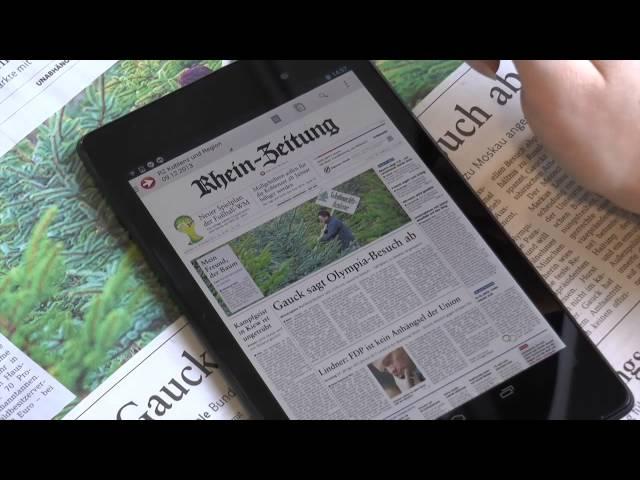 Kurze Anleitung: Die Android App der Rhein-Zeitung