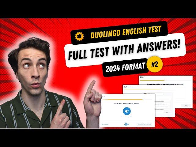 2024 Duolingo English Test - Full Test (with Answers!) #2