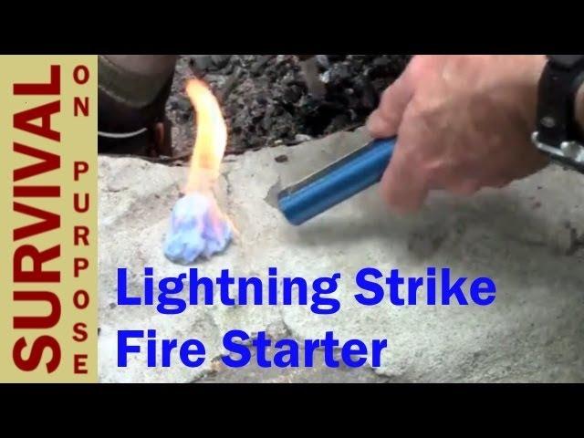 Lightning Strike Firestarter- Ferro Rod on Steroids - Fire Steel Tips, Tricks and Reviews