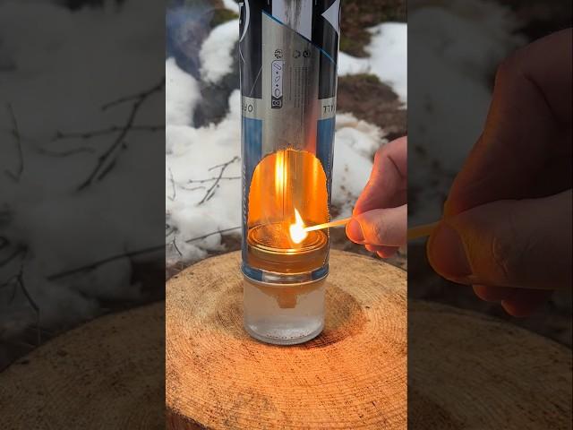 DIY Lamp-Heater in Minutes: A Lifesaver in Emergency Situations. #camping #lifehacks #survival