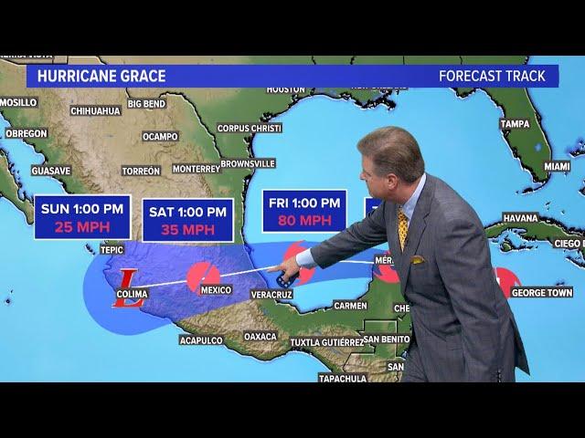 Hurricane Grace on track to bring heavy rains and strong winds to Mexico