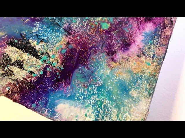 Easy Abstract Acrylic Painting | Step by Step Acrylic Painting #spongepainting