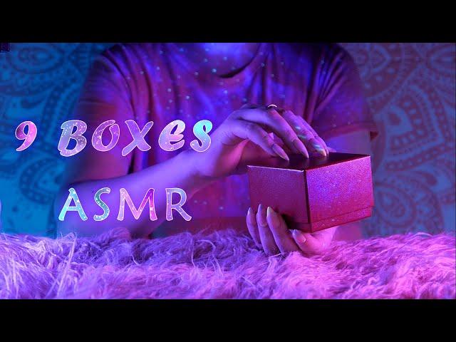 ASMR  1H of Tapping, Scratching and Scratchy Tapping on 9 BOXES / NO TALKING
