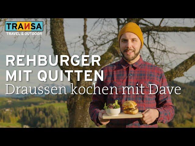 Outdoor-Küche: Rehburger mit selbstgemachten Buns, Wacholder-Mayo und karamellisierten Quitten