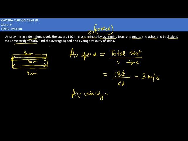 3. Usha swims in a 90 m long pool. She covers 180 m in one minute by swimming from one end to