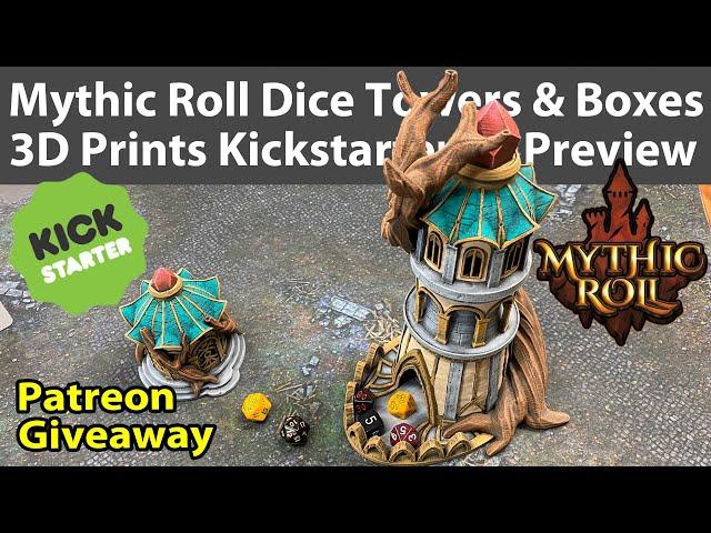 Mythic Roll 3D Printable Dice Towers & Boxes Kickstarter Preview