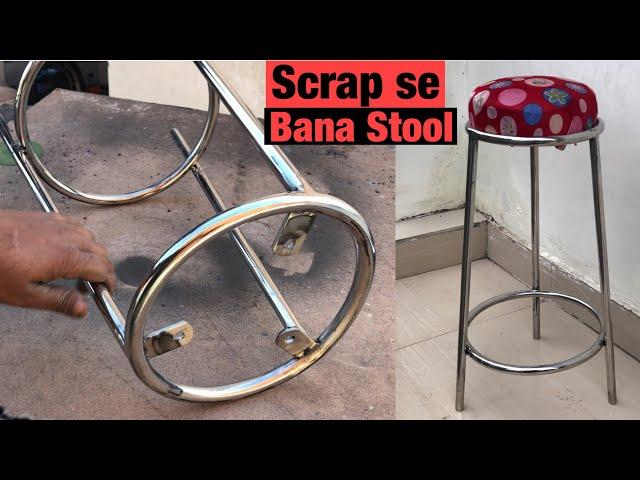 How to make a stool chair/metal stool making/stool making ideas from stainless steel scrap