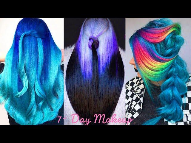 TRENDING LONG HAIR COLORFUL DYING TUTORIAL COMPILATION SUMMER  2021 AMAZING HAIRSTYLE IDEAS FOR GIRL