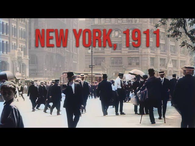 New York City in 1911 - Restored Footage