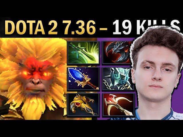 Monkey King Gameplay Miracle with Gleipnir and 19 Kills - Dota 2 7.36