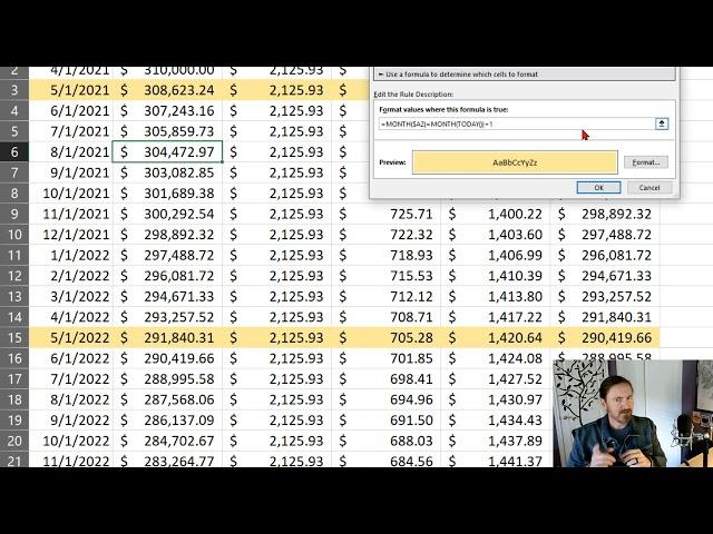 Use Excel Conditional Formatting to Highlight the Next Month in a Series of Dates - Part 1