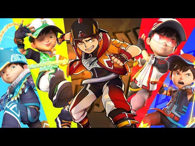 BoBoiBoy Fusion Power! | Gentar! Frostfire! Supra! Sori! Glacier!