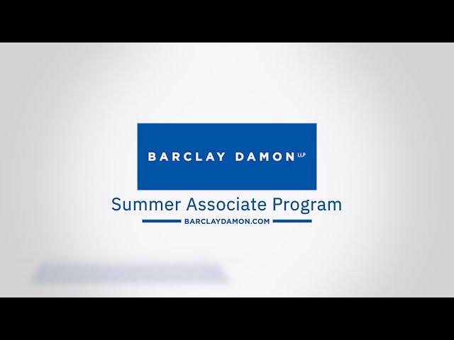 Barclay Damon’s Summer Associate Program