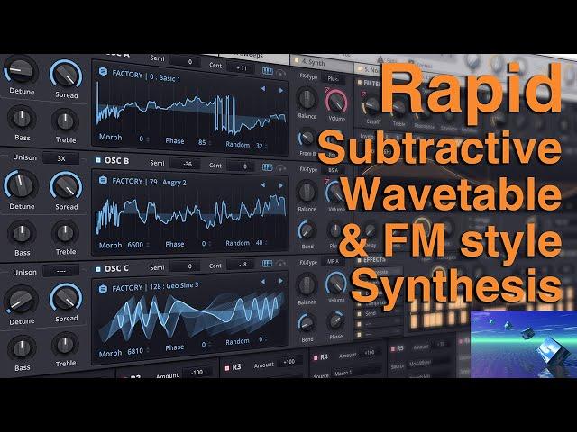 Parawave Rapid: Subtractive, Wavetable & FM style Synthesis